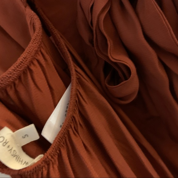 Whimsy + Row Orange Bow Tie Jumpsuit - Picture 4 of 6